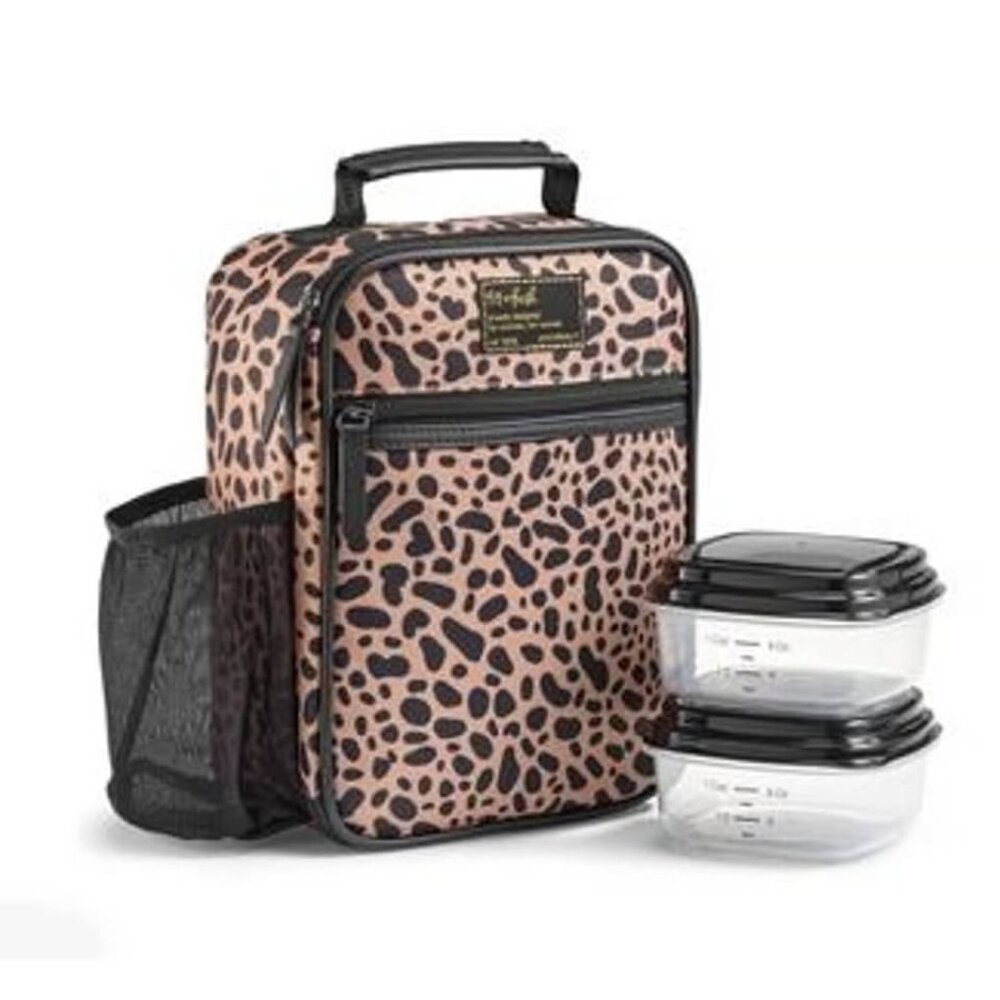 Brand New with with Tags Fit & Fresh Austin Lunch Kit with Containers - Brown.